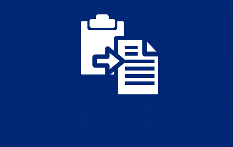 Icon - Vertrag auf Clipboard