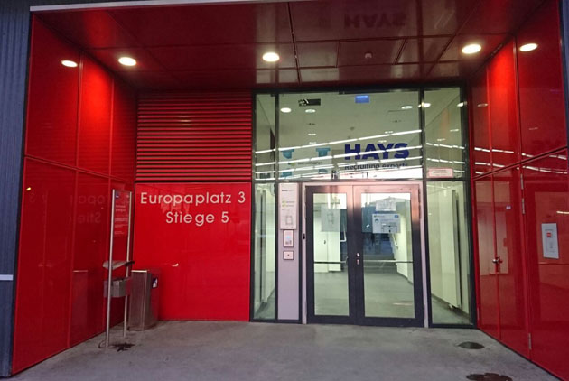 Außenfassade der Hays-Niederlassung in Vienna